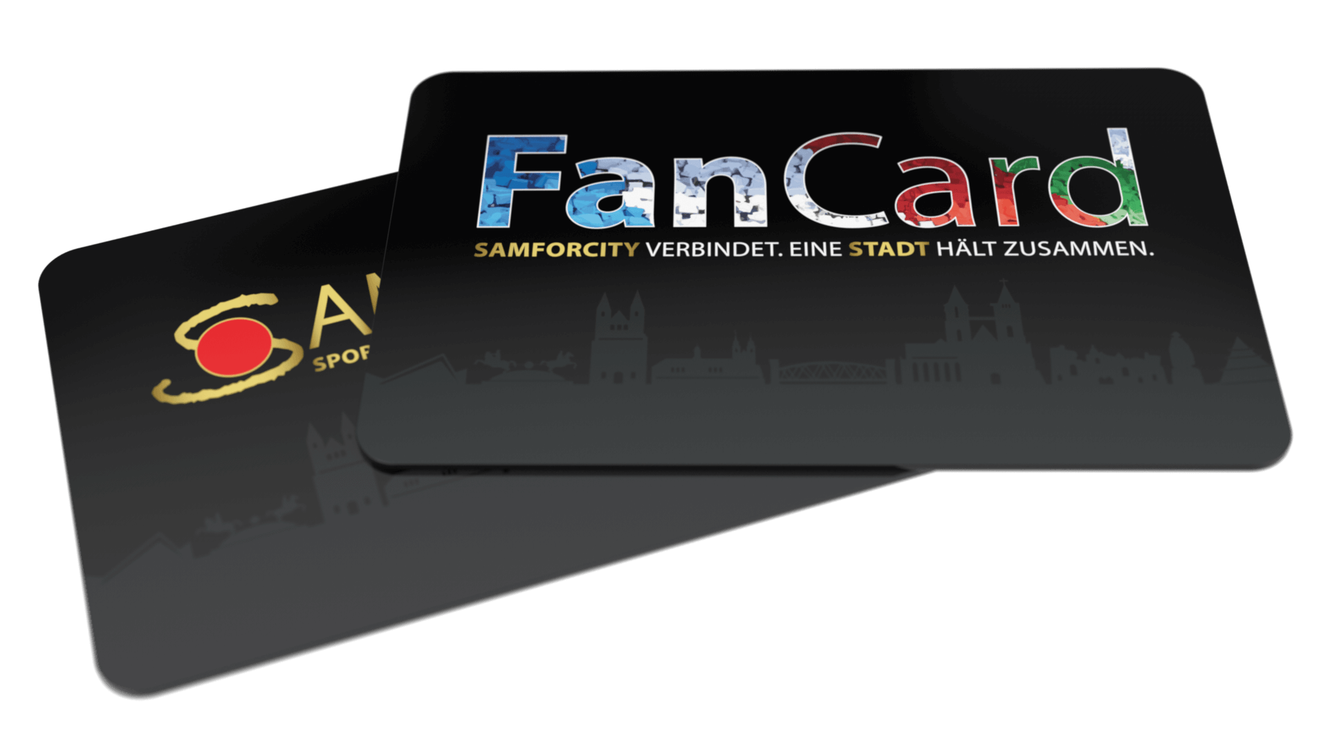 Bild der Samforcitycard und der Fancard der Stadt Magdeburg